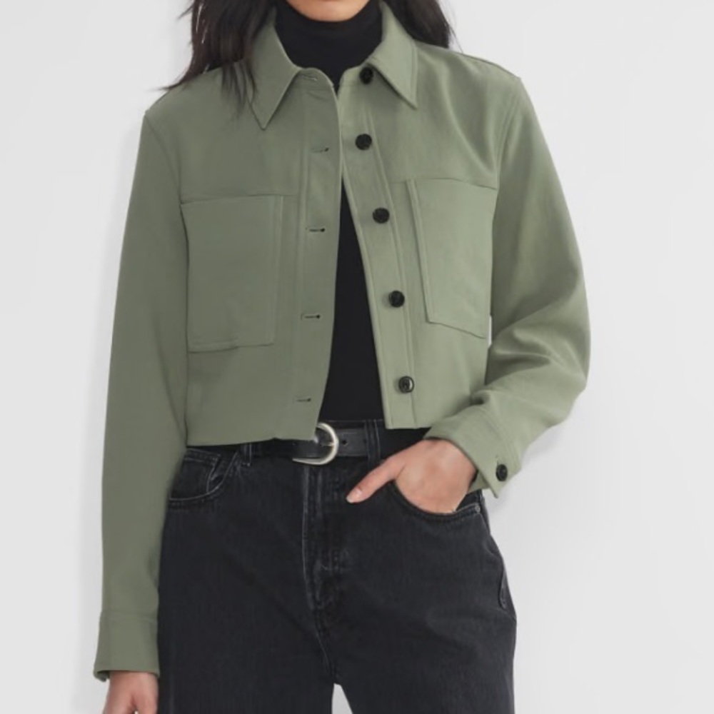 Aritzia Wilfred color Smoky Sage Little Cropped Jacket (Like Brand NEW)